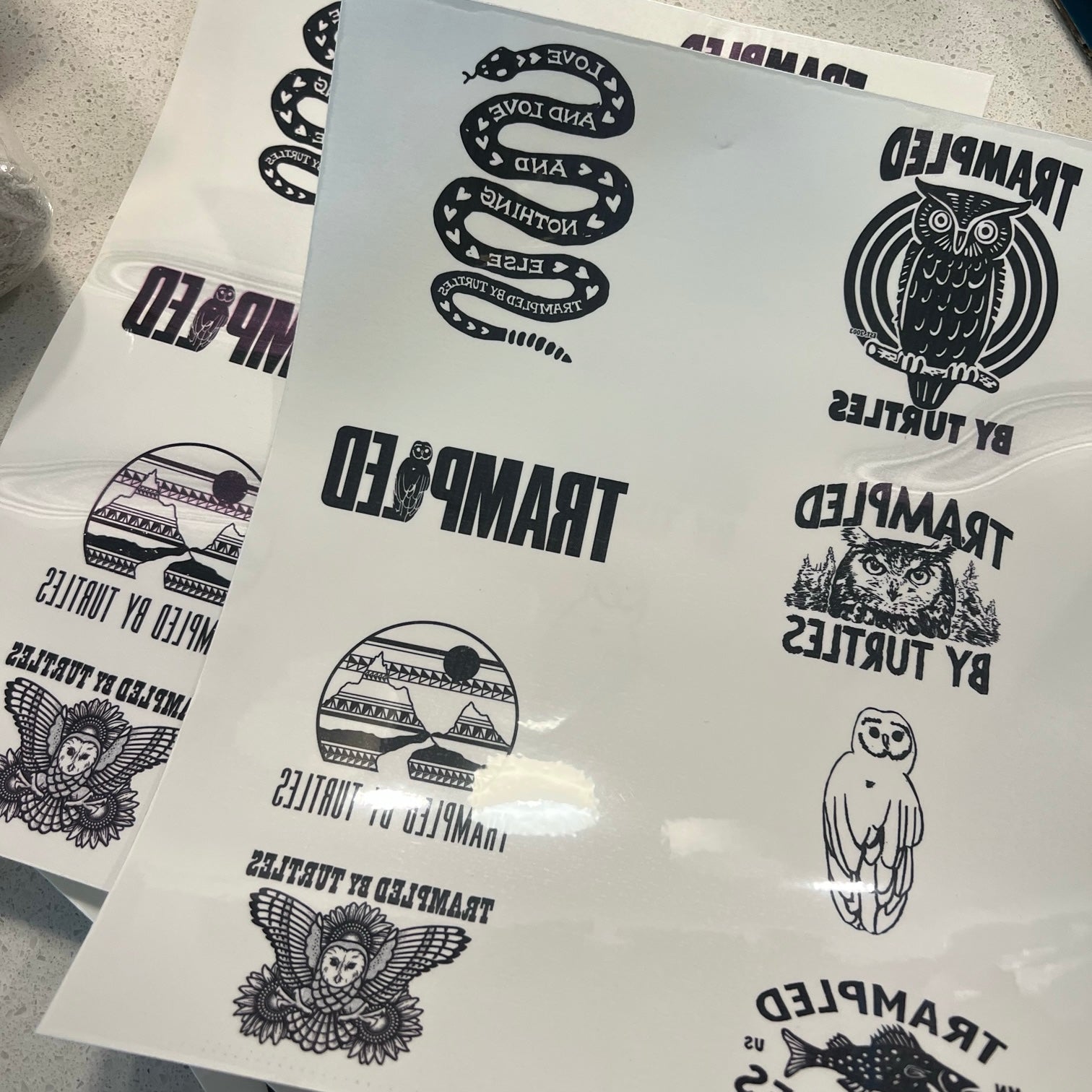 Temporary Tattoo Sheet