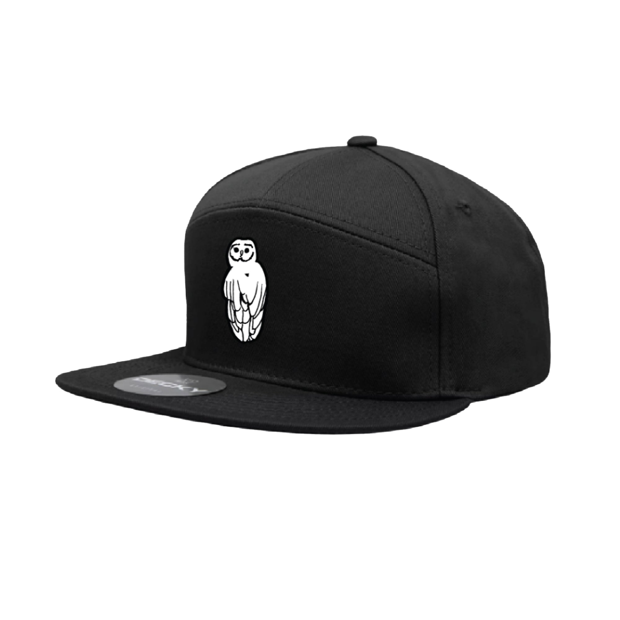Palomino Owl 7-Panel Hi Profile Cap - Black