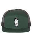 Palomino Owl 7-Panel Mesh Cap - Dark Green/Black